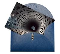 LFDSEPYM Biglietto di auguri vuoto con busta, carta perlata, biglietto 3D Art Thinking of You, biglietto regalo per compleanno, congratulazioni, matrimonio, tutte le occasioni
