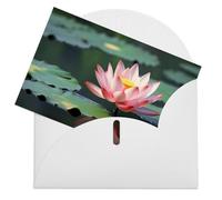 LFDSEPYM Biglietto di auguri vuoto con busta, carta perlata, biglietto con bellissimo fiore che pensa a te, biglietto regalo per compleanno, congratulazioni, matrimonio, tutte le occasioni
