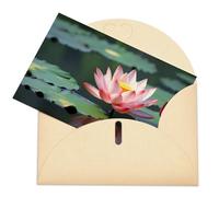 LFDSEPYM Biglietto di auguri vuoto con busta, carta perlata, biglietto con bellissimo fiore che pensa a te, biglietto regalo per compleanno, congratulazioni, matrimonio, tutte le occasioni
