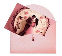 LFDSEPYM Biglietto di auguri vuoto con busta, carta perlata, biglietto di auguri, carta tagliata per pensieri, biglietto regalo per compleanno, congratulazioni, matrimonio, tutte le occasioni