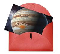 LFDSEPYM Biglietto di auguri vuoto con busta, carta perlata, biglietto di auguri con paesaggio di Giove che pensa a te, biglietto regalo per compleanno, congratulazioni, matrimonio, tutte le occasioni