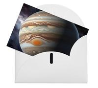 LFDSEPYM Biglietto di auguri vuoto con busta, carta perlata, biglietto di auguri con paesaggio di Giove che pensa a te, biglietto regalo per compleanno, congratulazioni, matrimonio, tutte le occasioni