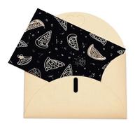 LFDSEPYM Biglietto di auguri vuoto con busta, carta perlata, biglietto per appunti, pizza, costellazione, pensiero, biglietto regalo per compleanno, congratulazioni, matrimonio, tutte le occasioni