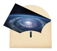 LFDSEPYM Biglietto di auguri vuoto con busta, carta perlata, biglietto per appunti Planet Thinking of You, biglietto regalo per compleanno, congratulazioni, matrimonio, tutte le occasioni