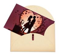 LFDSEPYM Biglietto di auguri vuoto con busta, carta perlata, biglietto per appunti, sagoma baciare, biglietto per pensieri di te, biglietto regalo per compleanno, congratulazioni, matrimonio, tutte le