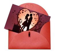 LFDSEPYM Biglietto di auguri vuoto con busta, carta perlata, biglietto per appunti, sagoma baciare, biglietto per pensieri di te, biglietto regalo per compleanno, congratulazioni, matrimonio, tutte le