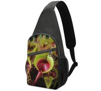 LFDSEPYM Borsa a tracolla per uomo e donna, per autunno e campagna, sportiva, leggera, da viaggio, Pianta carnivora, Taglia unica