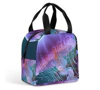 LFDSEPYM Borsa per il pranzo riutilizzabile, isolata, per donne e uomini, a prova di perdite, bella medusa, portatile, per adulti, piccola borsa per il pranzo, per ufficio, lavoro, picnic, viaggi