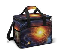 LFDSEPYM Borsa termica grande per il pranzo, con doppia cerniera, isolata a energia solare, riutilizzabile, per campeggio, spiaggia
