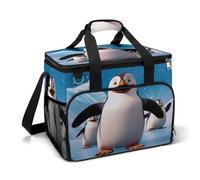 LFDSEPYM Borsa termica grande per il pranzo, con doppia cerniera, motivo: pinguino felice, borsa termica per la spesa, riutilizzabile, per campeggio e spiaggia