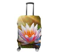 LFDSEPYM Copertura per bagagli da viaggio, elastica, lavabile, protezione per bagagli con cerniera, bella ninfea, sole, antigraffio, protezione per valigie, 48,9 cm - 81,9 cm, Bella Ninfea Sunshine, L
