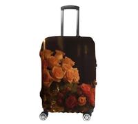 LFDSEPYM Copertura per bagagli da viaggio, elastica, lavabile, protezione per bagagli con cerniera Ci sono rose sul tavolo, antigraffio, protezione per valigie, divertente, per valigie, 48,9 cm - 81,9
