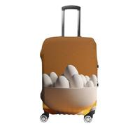 LFDSEPYM Copertura per bagagli da viaggio, elastica, lavabile, protezione per bagagli con cerniera Ci sono uova nella ciotola, antigraffio, protezione divertente per valigie da 48 cm a 81 cm, Ci sono