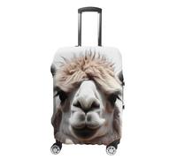 LFDSEPYM Copertura per bagagli da viaggio elastica lavabile protezione per bagagli con cerniera divertente alpaca lama antigraffio valigia protezione divertente per valigia 48 cm - 81 cm, Divertente
