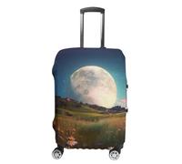 LFDSEPYM Copertura per bagagli da viaggio, elastica, lavabile, protezione per bagagli con cerniera, motivo pianeta prato, antigraffio, divertente, per valigie, 48,9 cm - 81,9 cm, Prato Pianeta, L