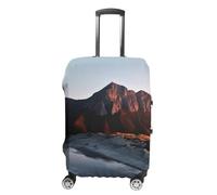 LFDSEPYM Copertura per bagagli da viaggio, elastica, lavabile, protezione per bagagli con cerniera Mountain at Sunrise, antigraffio, divertente, per valigie, 48,9 cm - 81,9 cm, Montagna all'alba, L
