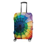 LFDSEPYM Copertura per bagagli da viaggio, elastica, lavabile, protezione per bagagli con cerniera, ombrello colorato, antigraffio, protezione per valigie, 48,9 cm - 81,9 cm, Ombrello colorato, L