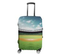 LFDSEPYM Copertura per bagagli da viaggio elastica lavabile protezione per bagagli con cerniera verde campo da baseball sfondo antigraffio divertente custodia per bagagli per valigia 48 cm - 81 cm