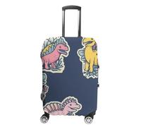LFDSEPYM Copertura per valigie da viaggio, elastica, lavabile, protezione per bagagli con cerniera, adesivi con dinosauro, antigraffio, protezione divertente per valigie, 48,9 cm - 81 cm, Adesivi