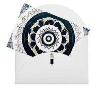 LFDSPYJE Biglietti di auguri con buste carta perlescente Thinking of You Biglietto bianco e nero rotondo Totem Biglietti di ringraziamento Biglietti di ringraziamento Biglietti vuoti per tutte le