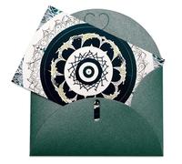 LFDSPYJE Biglietti di auguri con buste carta perlescente Thinking of You Biglietto bianco e nero rotondo Totem Biglietti di ringraziamento Biglietti di ringraziamento Biglietti vuoti per tutte le