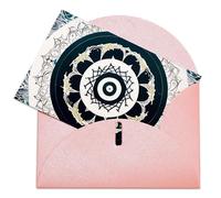 LFDSPYJE Biglietti di auguri con buste carta perlescente Thinking of You Biglietto bianco e nero rotondo Totem Biglietti di ringraziamento Biglietti di ringraziamento Biglietti vuoti per tutte le