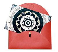LFDSPYJE Biglietti di auguri con buste carta perlescente Thinking of You Biglietto bianco e nero rotondo Totem Biglietti di ringraziamento Biglietti di ringraziamento Biglietti vuoti per tutte le