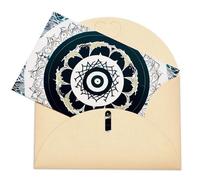 LFDSPYJE Biglietti di auguri con buste carta perlescente Thinking of You Biglietto bianco e nero rotondo Totem Biglietti di ringraziamento Biglietti di ringraziamento Biglietti vuoti per tutte le