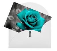 LFDSPYJE Biglietti di auguri con buste carta perlescente Thinking of You Biglietto di compleanno grigio foglia di tè rosa biglietti di ringraziamento biglietti vuoti per tutte le occasioni