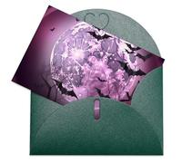 LFDSPYJE Biglietti di auguri con buste carta perlescente Thinking of You Biglietto di compleanno luna viola biglietti di ringraziamento biglietti vuoti per tutte le occasioni