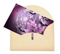 LFDSPYJE Biglietti di auguri con buste carta perlescente Thinking of You Biglietto di compleanno luna viola biglietti di ringraziamento biglietti vuoti per tutte le occasioni