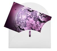 LFDSPYJE Biglietti di auguri con buste carta perlescente Thinking of You Biglietto di compleanno luna viola biglietti di ringraziamento biglietti vuoti per tutte le occasioni