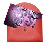 LFDSPYJE Biglietti di auguri con buste carta perlescente Thinking of You Biglietto di compleanno luna viola biglietti di ringraziamento biglietti vuoti per tutte le occasioni