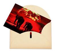 LFDSPYJE Biglietti di auguri con buste carta perlescente Thinking of You Biglietto rosso luna piena elefanti biglietti di compleanno biglietti di ringraziamento biglietti vuoti per tutte le occasioni