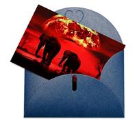 LFDSPYJE Biglietti di auguri con buste carta perlescente Thinking of You Biglietto rosso luna piena elefanti biglietti di compleanno biglietti di ringraziamento biglietti vuoti per tutte le occasioni