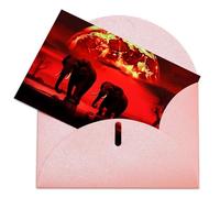 LFDSPYJE Biglietti di auguri con buste carta perlescente Thinking of You Biglietto rosso luna piena elefanti biglietti di compleanno biglietti di ringraziamento biglietti vuoti per tutte le occasioni