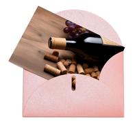 LFDSPYJE Biglietti di auguri con buste carta perlescente Thinking of You Card Bottiglia di vino Tappi Uva Biglietti di compleanno Biglietti di ringraziamento Biglietti vuoti per tutte le occasioni