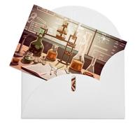 LFDSPYJE Biglietti di auguri con buste in carta perlescente Thinking of You Biglietto di chimica Laboratorio di Compleanno Biglietti di ringraziamento Biglietti vuoti per tutte le occasioni