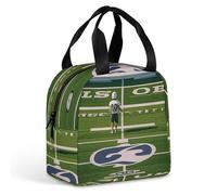 LFDSPYJE Borsa termica per il pranzo con campo da football americano, borsa termica per donne e uomini, riutilizzabile, a prova di perdite, per adulti, grande, per la preparazione dei pasti, per