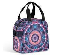 LFDSPYJE Borsa termica per il pranzo con mandala galassia, per donne e uomini, riutilizzabile, a prova di perdite, per adulti, grande, per la preparazione dei pasti, per ufficio, lavoro, picnic