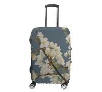 LFDSPYJE Copertura per bagagli da viaggio con cerniera laterale, motivo fiori di ciliegio, prugna, elastico, lavabile, antigraffio, protezione per bagagli da 48-81 cm, Ciliegia Prugna Fiori, S
