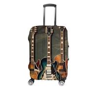 LFDSPYJE Copertura per bagagli da viaggio con cerniera laterale per chitarre artistiche, elastica, lavabile, antigraffio, protezione per bagagli per valigie da 48-81 cm, Chitarre Art, L