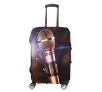LFDSPYJE Copertura per bagagli da viaggio con cerniera laterale per microfono karaoke, elastica, lavabile, antigraffio, protezione per bagagli per valigie da 48-81 cm