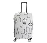LFDSPYJE Copertura per bagagli da viaggio con cerniera laterale, stampa chimica, elastica, lavabile, antigraffio, protezione per bagagli per valigie da 48-81 cm, Stampa chimica, M