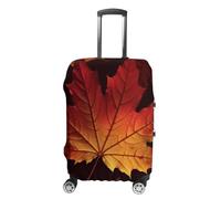 LFDSPYJE Copertura per valigie da viaggio con cerniera laterale, con foglie autunnali, elastica, lavabile, antigraffio, decorativa, per valigie da 48-81 cm, Foglie d'autunno, L