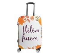 LFDSPYJE Copertura per valigie da viaggio con cerniera laterale Hello Autumn elastica lavabile protezione antigraffio Decoraitve per valigie per valigie da 48-81 cm, Ciao Autunno, L
