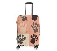 LFDSPYJE Copertura per valigie da viaggio con cerniera laterale, motivo: zampa di gatto, elastica, lavabile, antigraffio, protezione per bagagli da 48-81 cm, Simpatica zampa di gatto., L