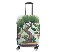 LFDSPYJE Copertura per valigie da viaggio con cerniera laterale, per bonsai pianta, elastica, lavabile, antigraffio, protezione per bagagli da 48-81 cm, Pianta Bonsai, L