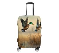 LFDSPYJE Copertura per valigie da viaggio con cerniera laterale, per caccia, volo, selvaggio, elastica, lavabile, antigraffio, decorativa, per valigie da 48-81 cm, Caccia Volante Selvaggio, L