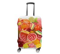 LFDSPYJE Copertura per valigie da viaggio con cerniera laterale, per frutta, caramelle, elastica, lavabile, antigraffio, decorativa, per valigie da 48-81 cm, Caramelle Frutta, S